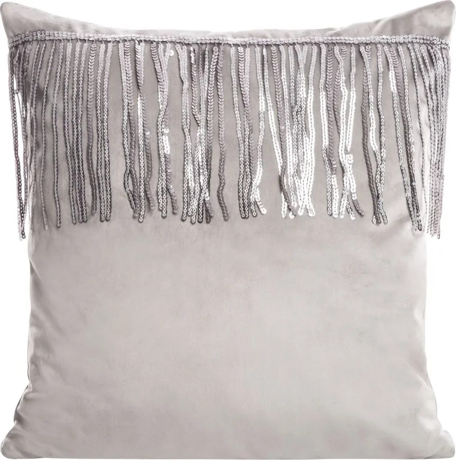Dekoratív párnahuzat Jasper 45x45 ezüst
