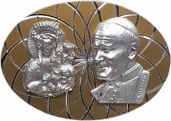 Fém matrica Ovális II. János Pál Szűz Mária