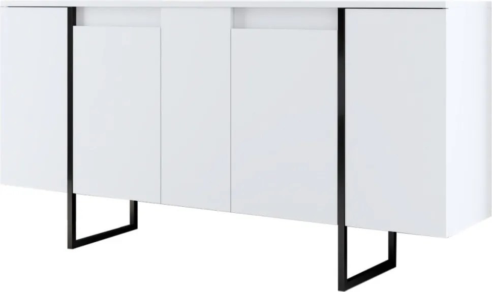 Luxe - fehér/fekete komód
