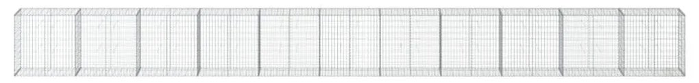 horganyzott vas gabion kosár fedéllel 1100 x 50 x 100 cm