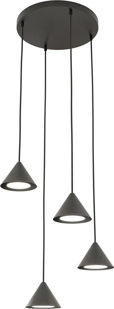 Emibig modern függeszték elit fekete emi1330/4prem