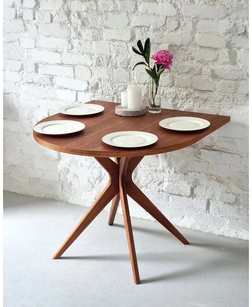 Étkezőasztal tölgyfa dekorral 90x90 cm Jubi – Ragaba