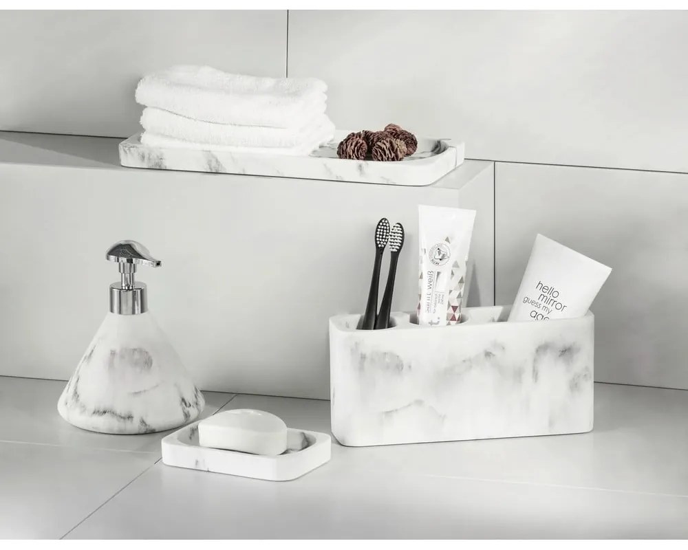 Desio szürke-fehér fürdőszobai tálca - Wenko