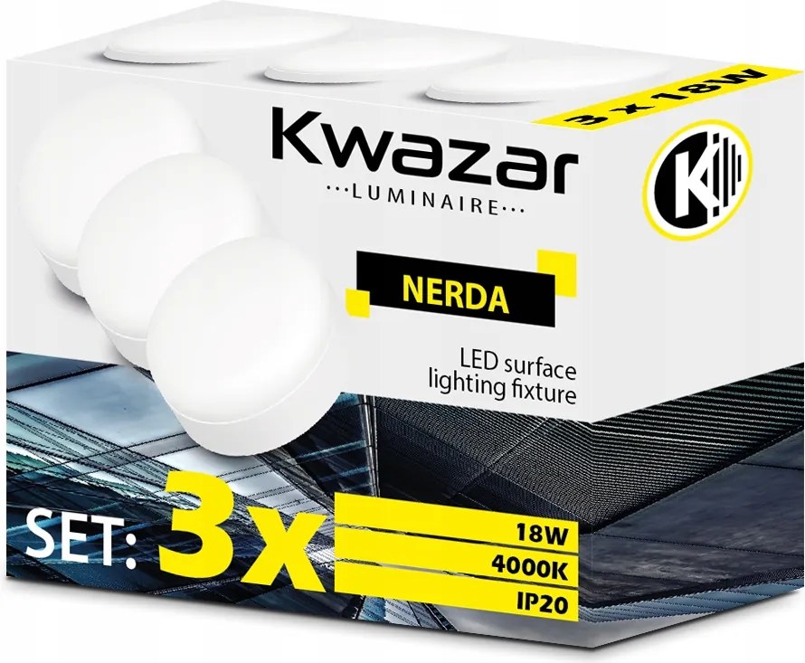 Led panel plafon kerek falra szerelhető Erős 18W Semleges