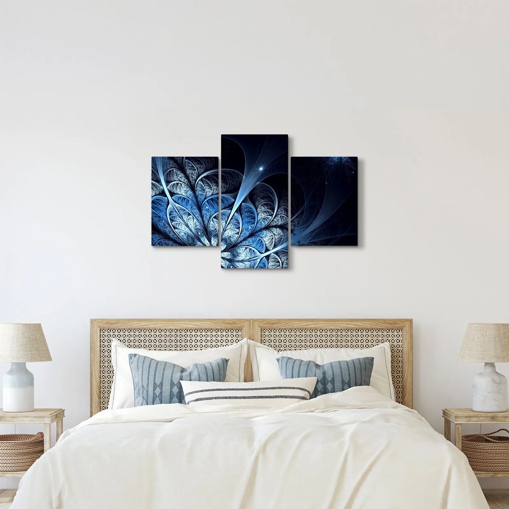 Egy sötétkék virág képe (90x60 cm)