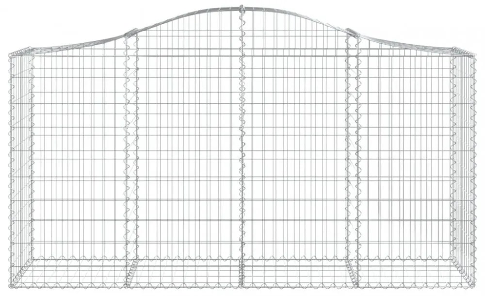 5 db íves horganyzott vas gabion kosár 200 x 50 x 100/120 cm