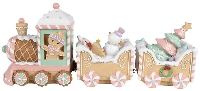 Mézeskalács vonat mézivel karácsonyi dekoráció 45x12x19 cm