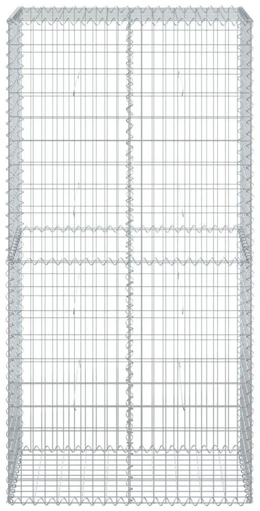horganyzott vas gabion kosár fedéllel 100 x 50 x 200 cm
