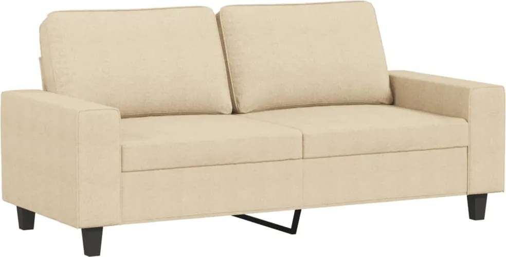 vidaXL kétszemélyes krémszínű szövetkanapé 140 cm