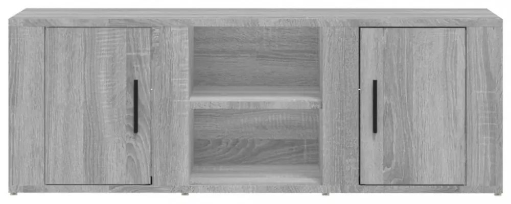 szürke sonoma színű szerelt fa TV-szekrény 100x31,5x35 cm