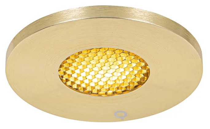 Modern fürdőszobai beépített spotlámpa arany IP54 - Shed Honey
