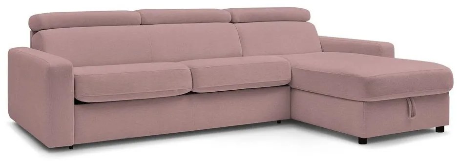 Rózsaszín kinyitható sarokkanapé (variálható) Monaco – Bobochic Paris