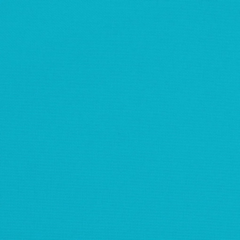 6 db türkizkék szövet alacsony háttámlájú székpárna