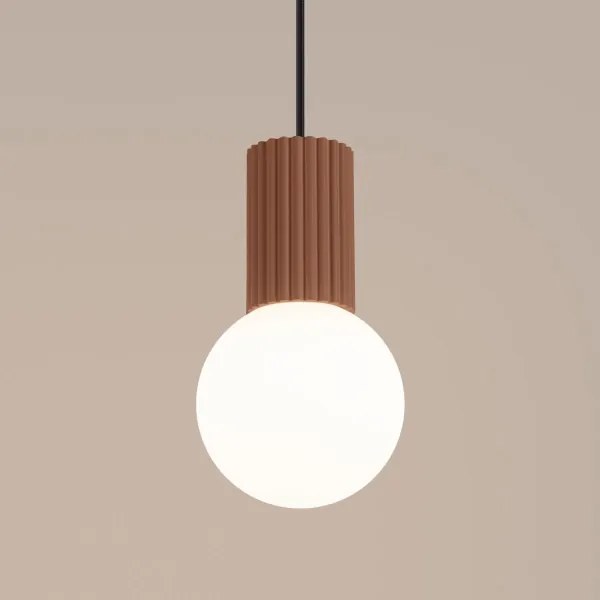 Sollux SL.1734 - Csillár zsinóron HALO 1xG9/8W/230V átm. 12 cm barna