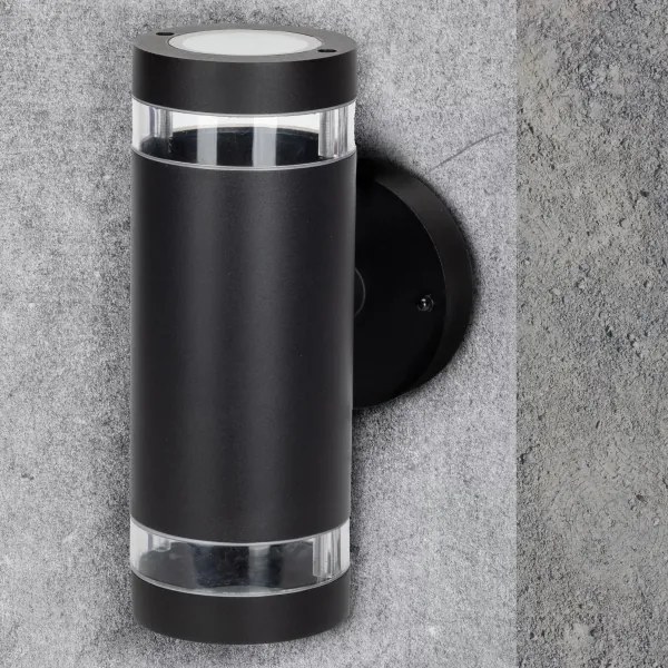 Kültéri fali lámpa RINO 2xGU10/12W/230V IP54 fekete