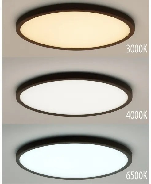 LED mennyezeti lámpatest LED/24W/230V 3000/4000/6500K átm. 30 cm barna