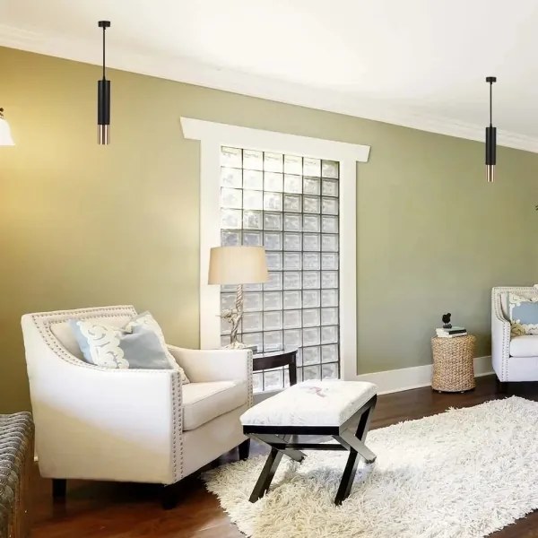 Csillár rúdon 1xGU10/35W/230V 30 cm fekete/arany