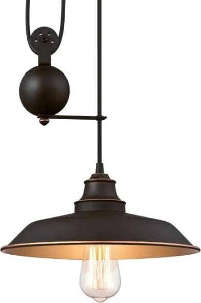 Westinghouse 6363240 - LED csillár kábelen IRON HILL 1xE27/60W/230V átm. 31 cm