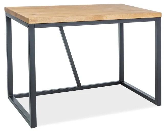 KARIBI Vener íróasztal, 110x75x60, tölgy/fekete