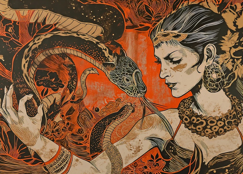 Poszter 35x25cm Beszélgetés a kígyóval