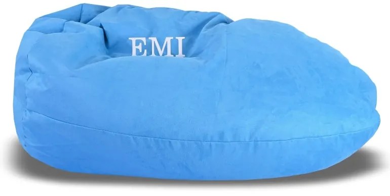 EMI kék velúrvászon babzsákfotel