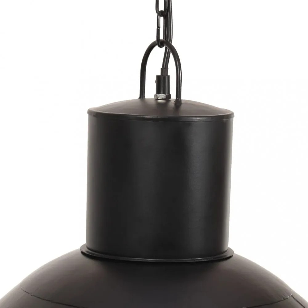 kerek fekete függőlámpa 25 W 48 cm E27