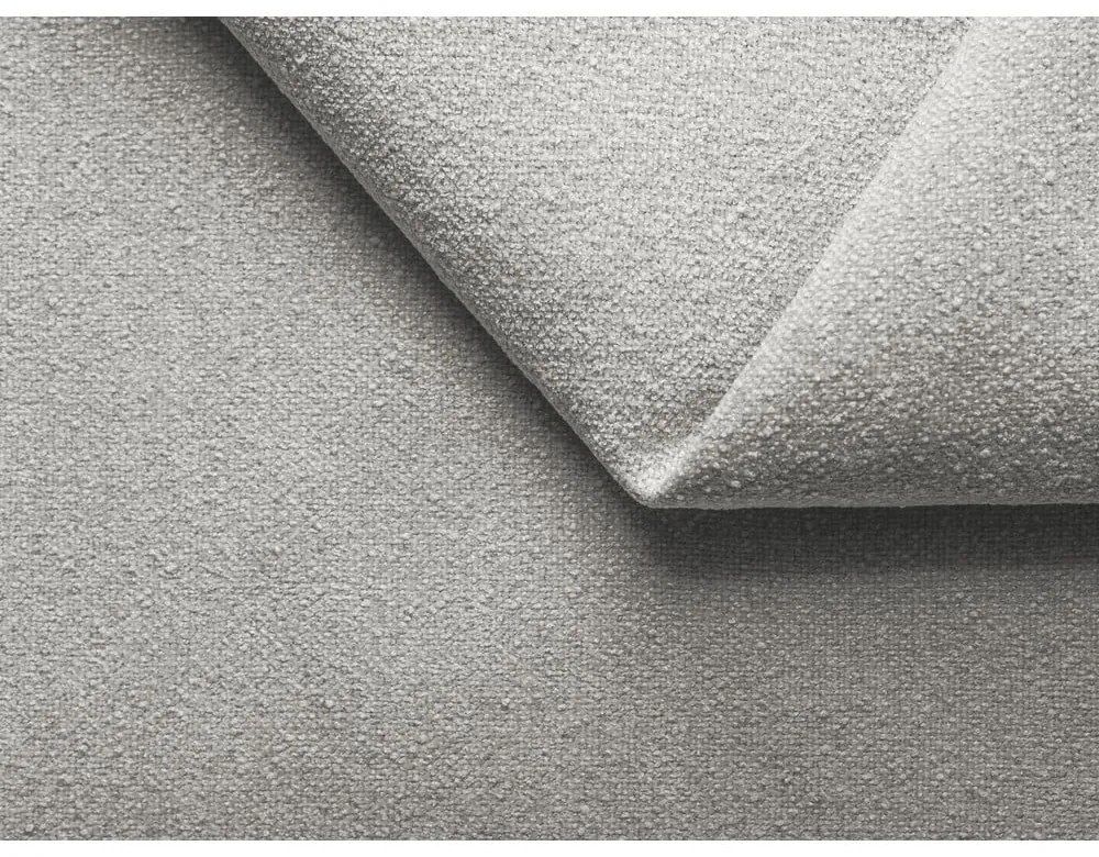 Világosszürke kárpitozott ágyneműtartós franciaágy ágyráccsal 160x200 cm Kiana – Makamii