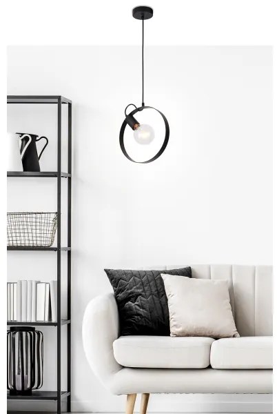 Csillár zsinóron NEXO 1xE27/40W/230V fekete