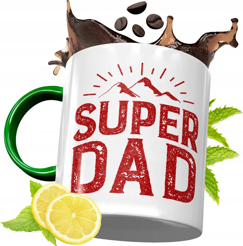 Zöld Bögre Apukának Születésnapi Ajándék fényképes nyomtatással