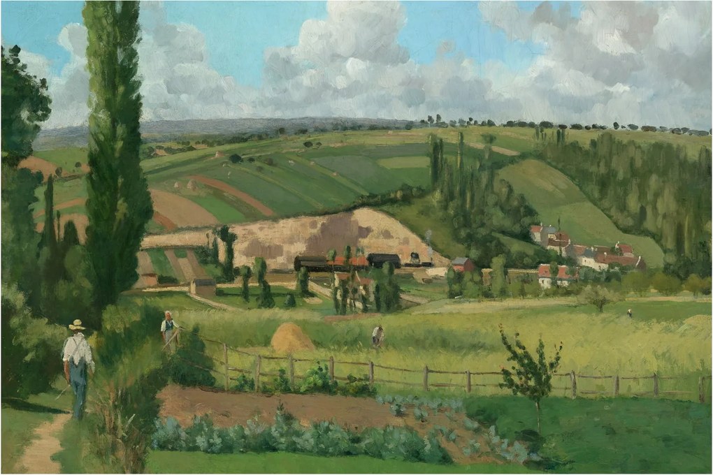 Kép - Camille Pissarro, Landscape at Les Pâtis, Pontoise, reprodukciók (90x60 cm)