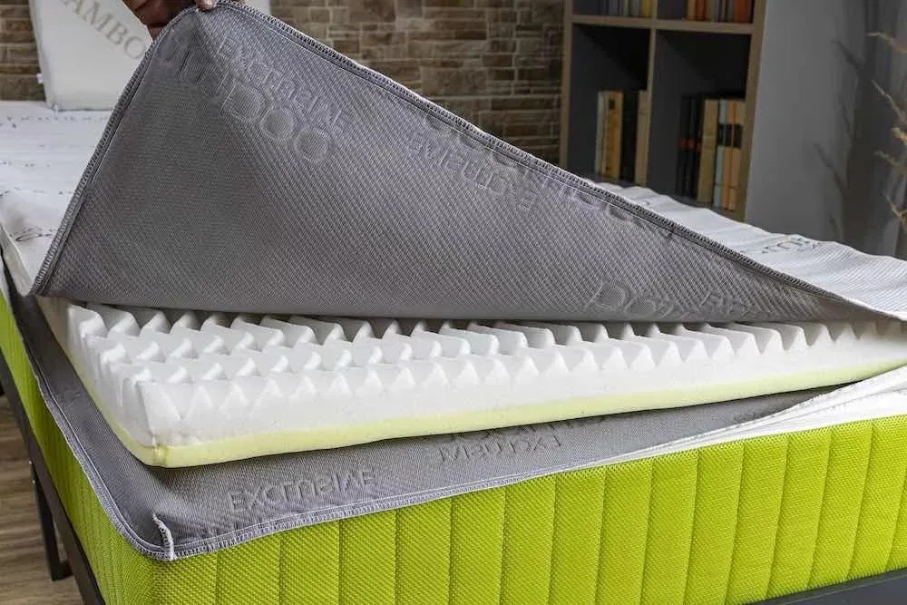 Vitaroll - Akupresszúrás 7 zóna+ 2cm HR EcO hab Kiegyenlítő Fedőmatrac Antiallergén huzattal 120x200cm