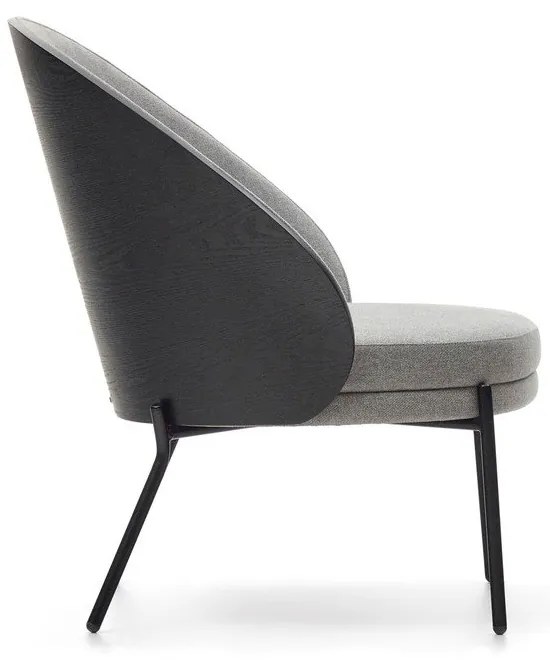 Fekete-szürke fotel Eamy – Kave Home