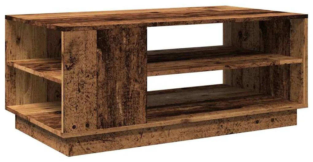 antik fa színű szerelt fa dohányzóasztal 102 x 55 x 43 cm
