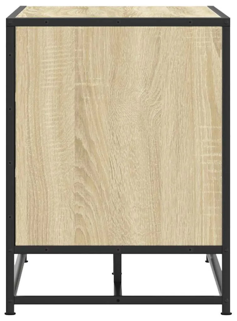 cipőpad Sonoma tölgy 84x40x53,5 cm Gépelt fa és fém