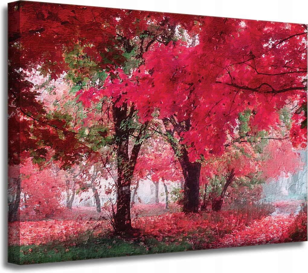 Vászonkép Rózsaszín Levelek Fák Művészet 40x30 cm Ideális ajándék