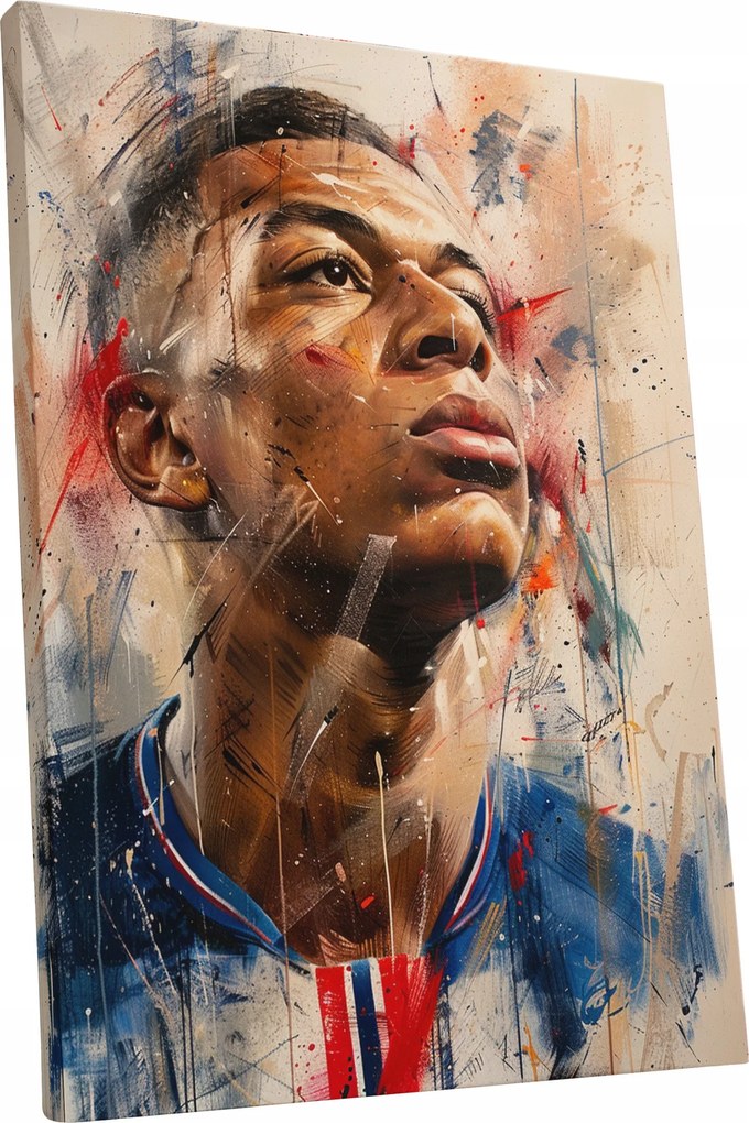Kylian Mbappé portréja a nappaliba ajándék 45x60