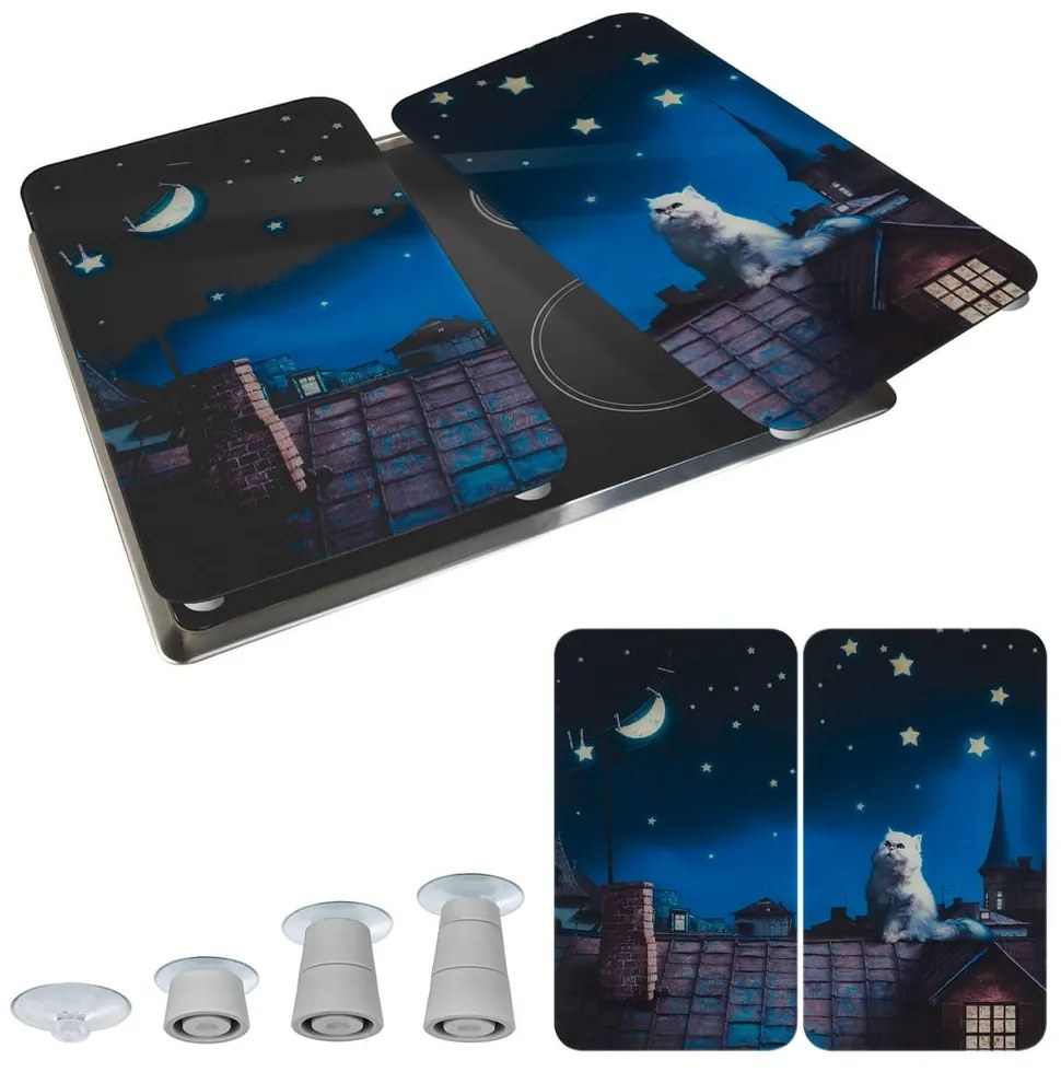 Edzett üveg tűzhely fedőlap szett 2 db-os 30x52 cm – Maximex