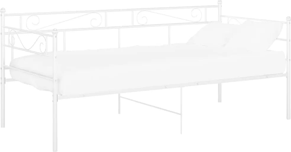 vidaXL fehér fém kanapéágykeret 90 x 200 cm