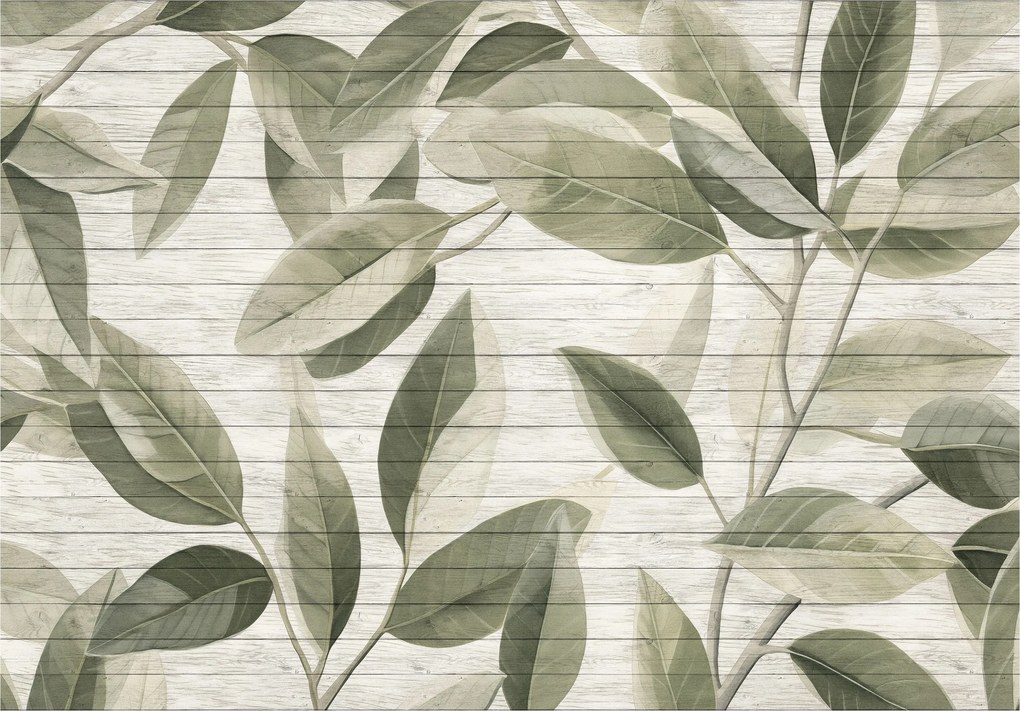 Fotótapéta Akvarell erdő zöld fa 416x290 vinil +ragasztó