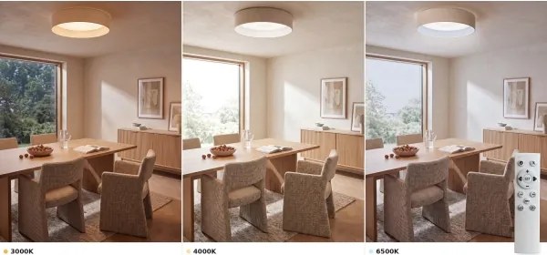 Brilagi-LED dimmelhető lámpa VELVET SM. VARI 24W/230V 3000-6500K, átmérő 45 cm, krémszínű + távirányító