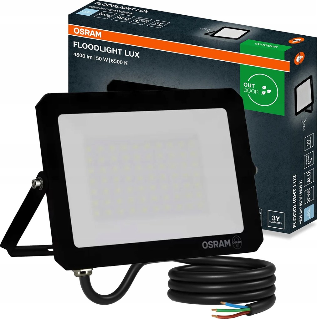 Led Halogén Kültéri Reflektor 50W 6500K 4500lm IP65 Osram