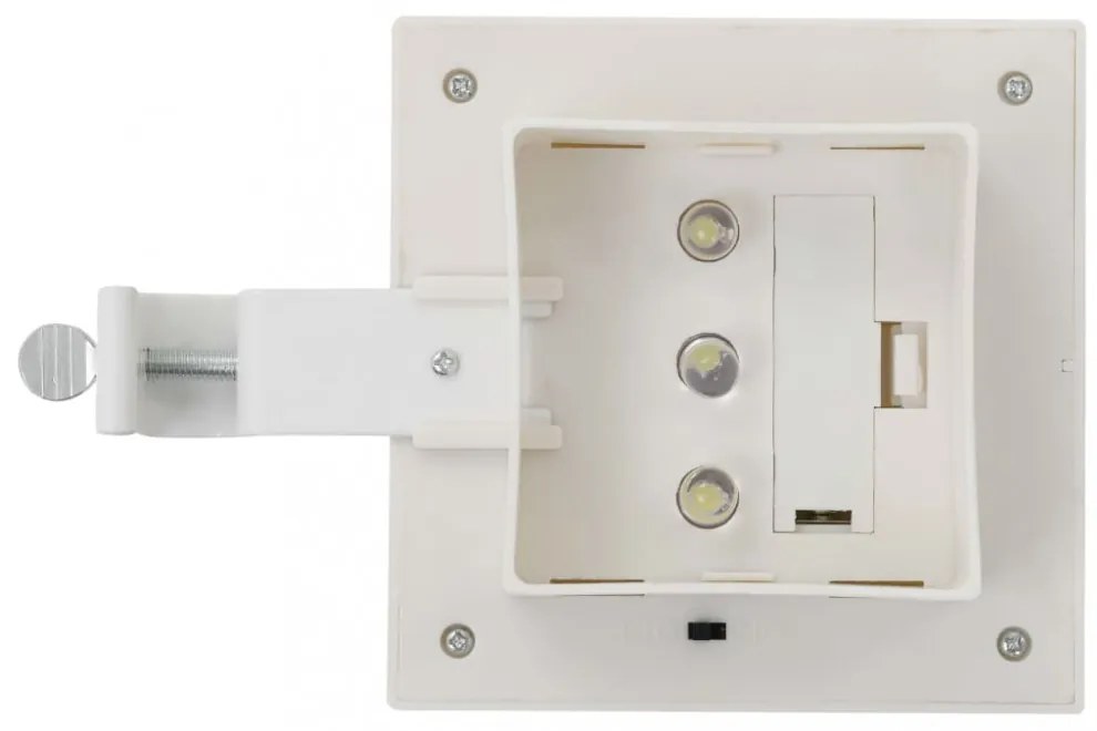 12 db fehér négyzet alakú kültéri napelemes LED lámpa 12 cm