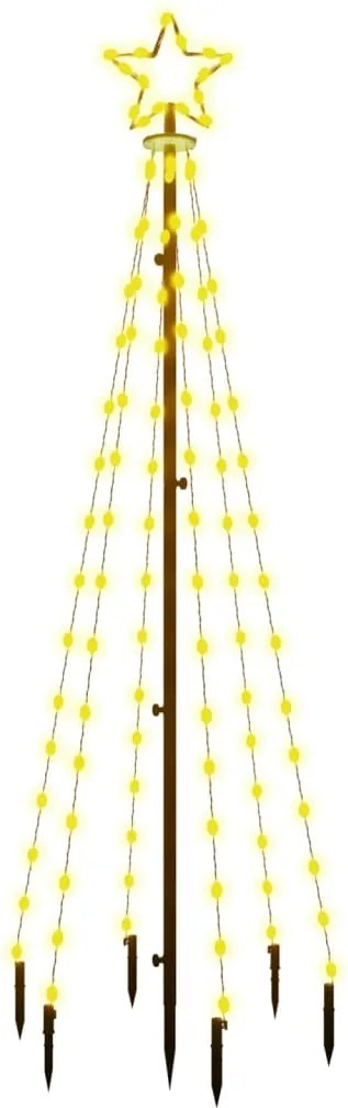 vidaXL meleg fehér fényű karácsonyfa tüskével 108 LED-del 180 cm