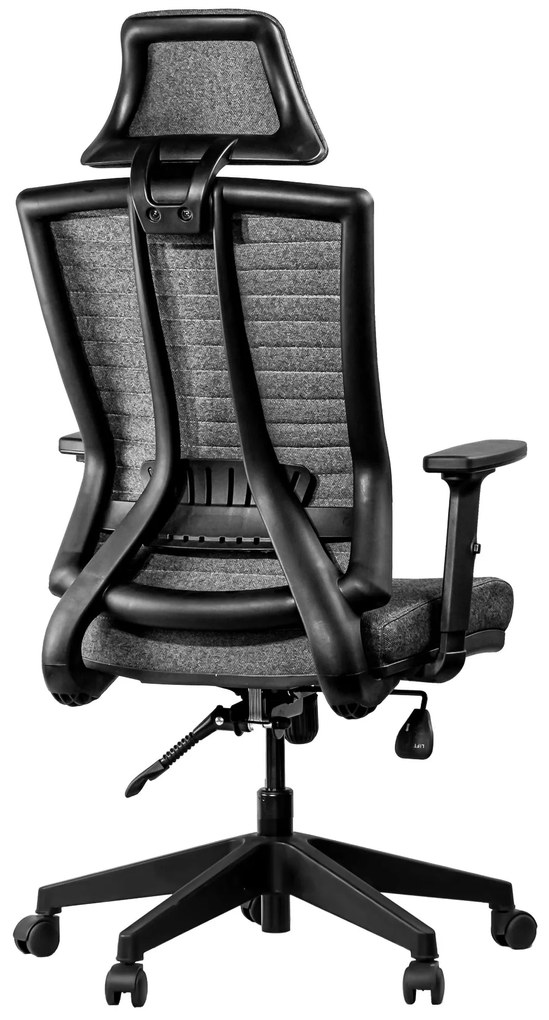 Ello ergonómikus szövet irodai forgószék deréktámasszal, fejtámasszal