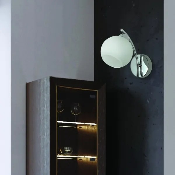 Fali lámpa AMOS 1xE27/40W/230V fényezett króm