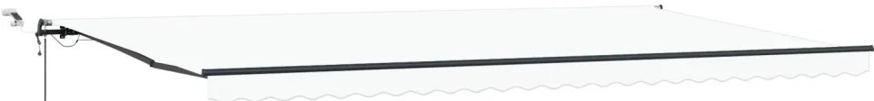 Automatikus Behúzható Napellenző LED-del Fehér 600x300 cm
