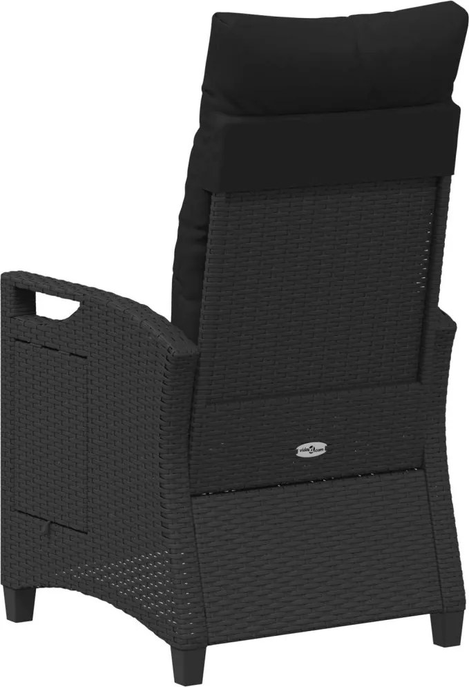 Fekvő Kerti Szék Fekete 56 x 60 x 112 cm polirattan