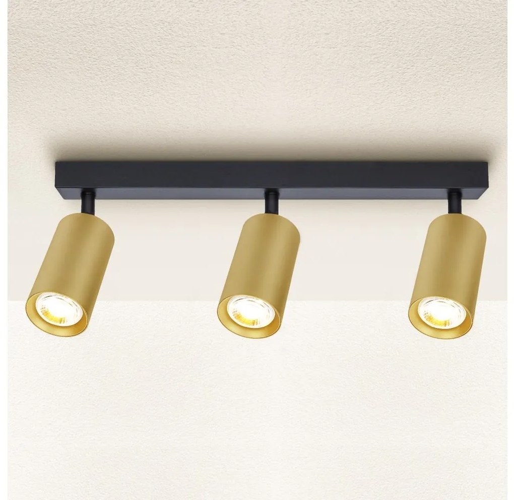 Brilagi - Spotlámpa SELE GOLDEN 3xGU10/30W/230V fekete/arany WO-C5-OEM