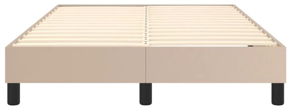 cappuccino színű műbőr rugós ágykeret 120 x 200 cm