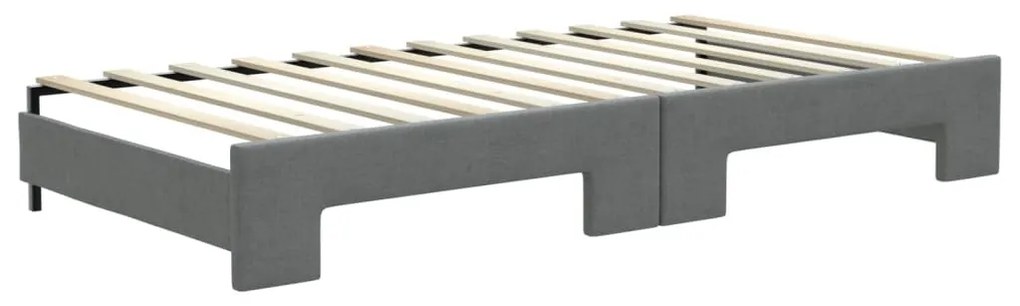 sötétszürke kihúzható szövet heverő 100 x 200 cm
